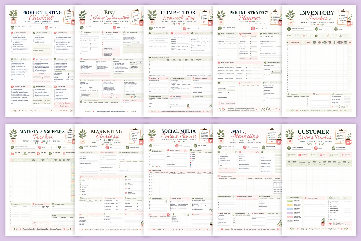 2027 Etsy Seller Success Planner, a Stationery Template by Designmela01 (Photo 3 of 6)