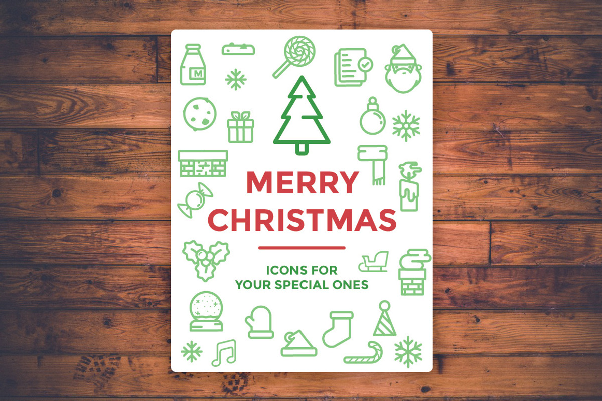 Christmas Icons / illustrations, an Outline Icon by Sarunw (Photo 5 of 5)