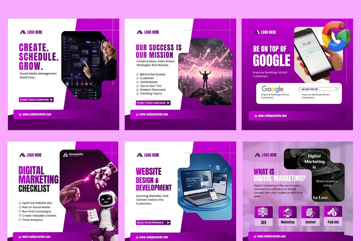 Digital Marketing Social Media Kit, a Social Media Template by Arslan (Photo 3 of 6)