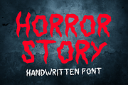 Horror Story is decorative font, a Handwritten Font by Brown Cupple (Thumbnail 1 of 5)