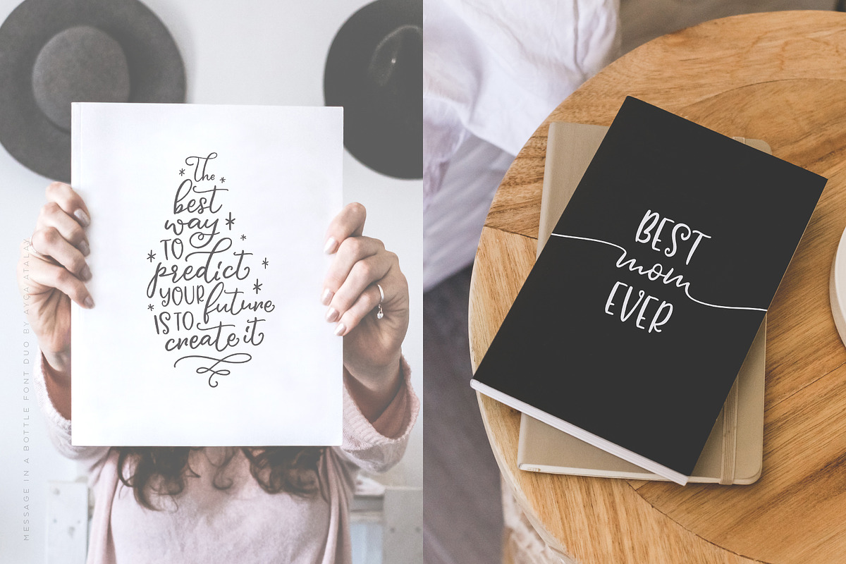 Message In A Bottle Font Duo preview 7