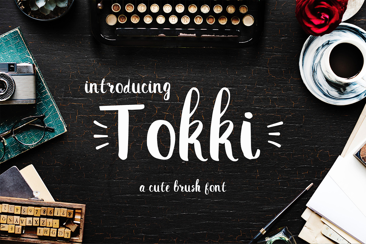 TOKKI cute brush font