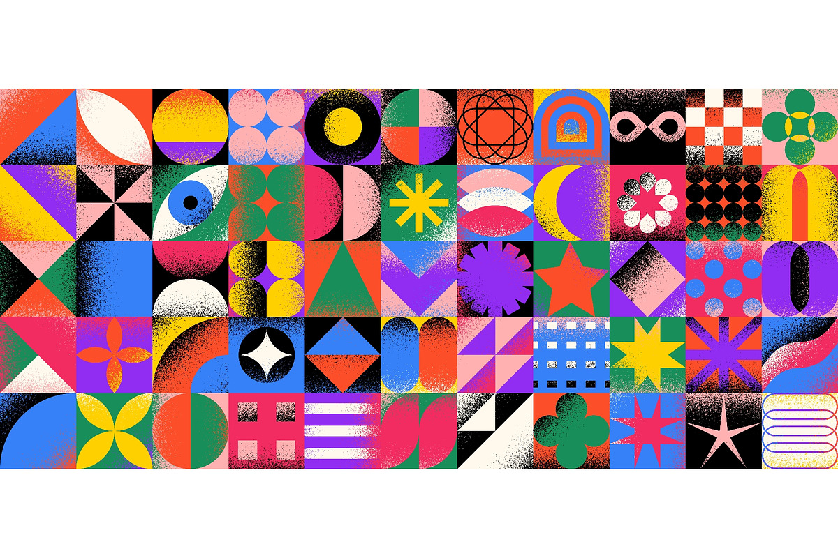 Abstract geometric shapes vector set, an Object Illustration by Zaie (Photo 1 of 3)