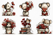 Cute Watercolor Mouse Bundle, an Animal Illustration by Craft Nest (Thumbnail 5 of 6)