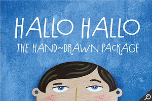 Hallo Hallo - HandDrawn Font Package, a Sans Serif Font by Vitek Graphic