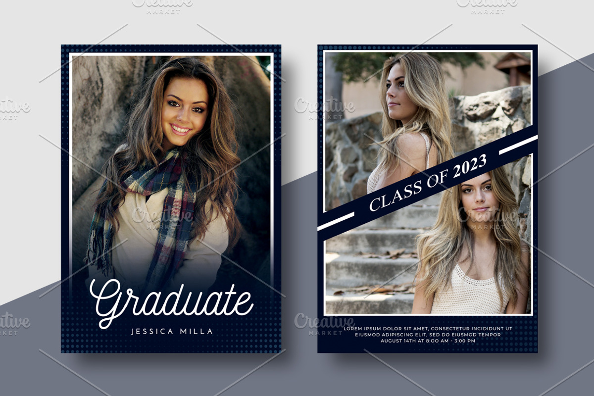 Graduation Card Template, a Card Template by AyumaDesign (Photo 1 of 3)