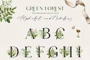 GREEN FOREST watercolor collection, an Object Illustration by long summer (Thumbnail 5 of 17)
