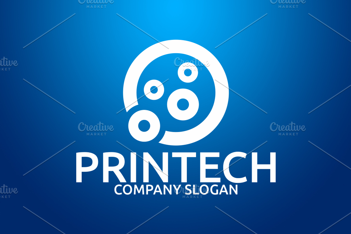 Printech Logo, a Branding & Logo Template by Brandlogo