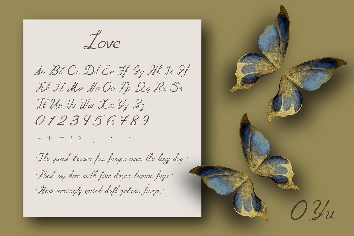 Font Love., a Handwritten Font by Digital illustration shop (Photo 4 of 6)
