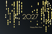 Golden glitter, 2027 Happy New Year, a Seasonal Illustration by sceptical cactus (Thumbnail 3 of 3)