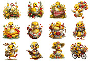 Whimsical Spring Duck Clipart, an Illustration by Dream Creation (Thumbnail 3 of 5)