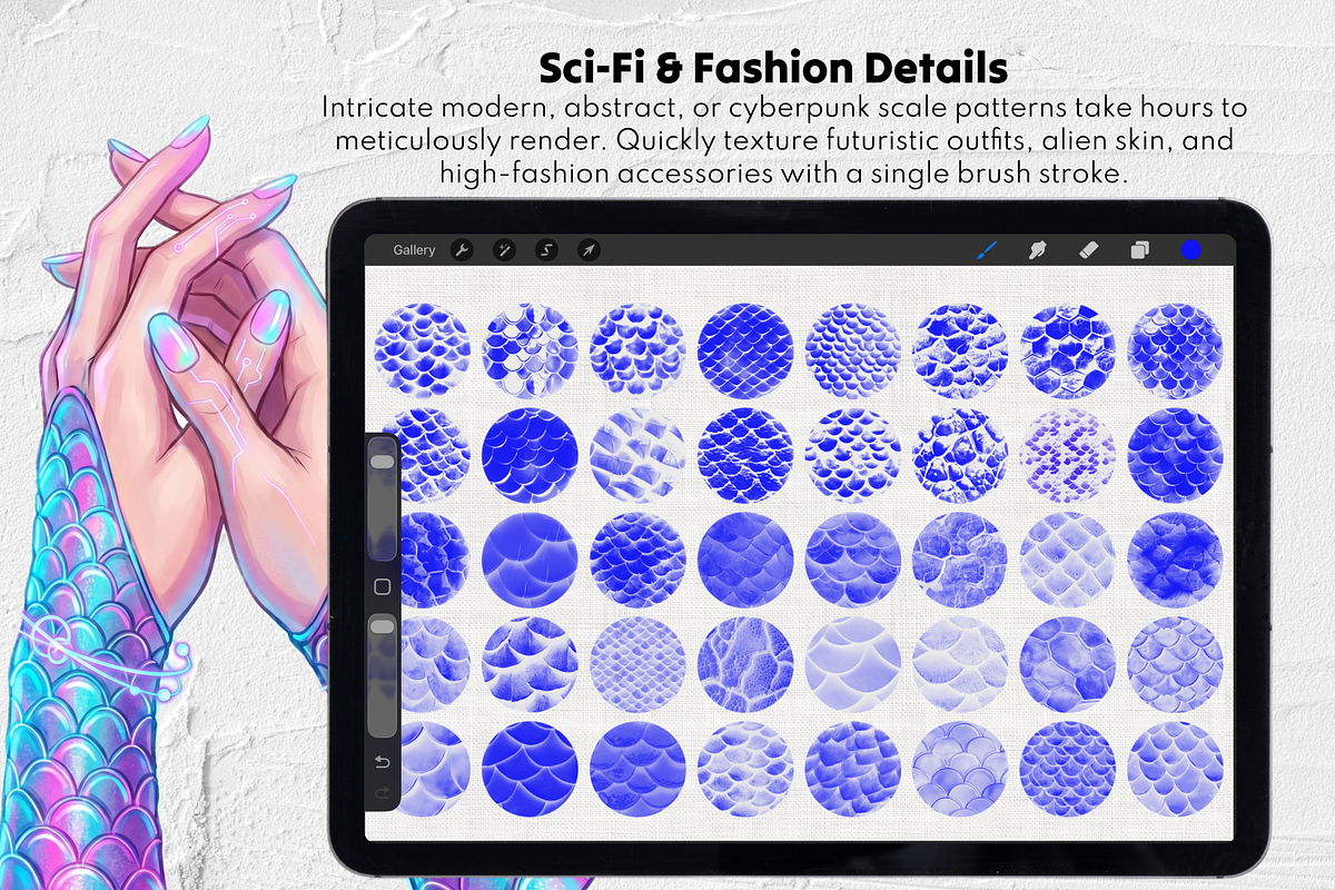 Scale Texture Procreate Brushes