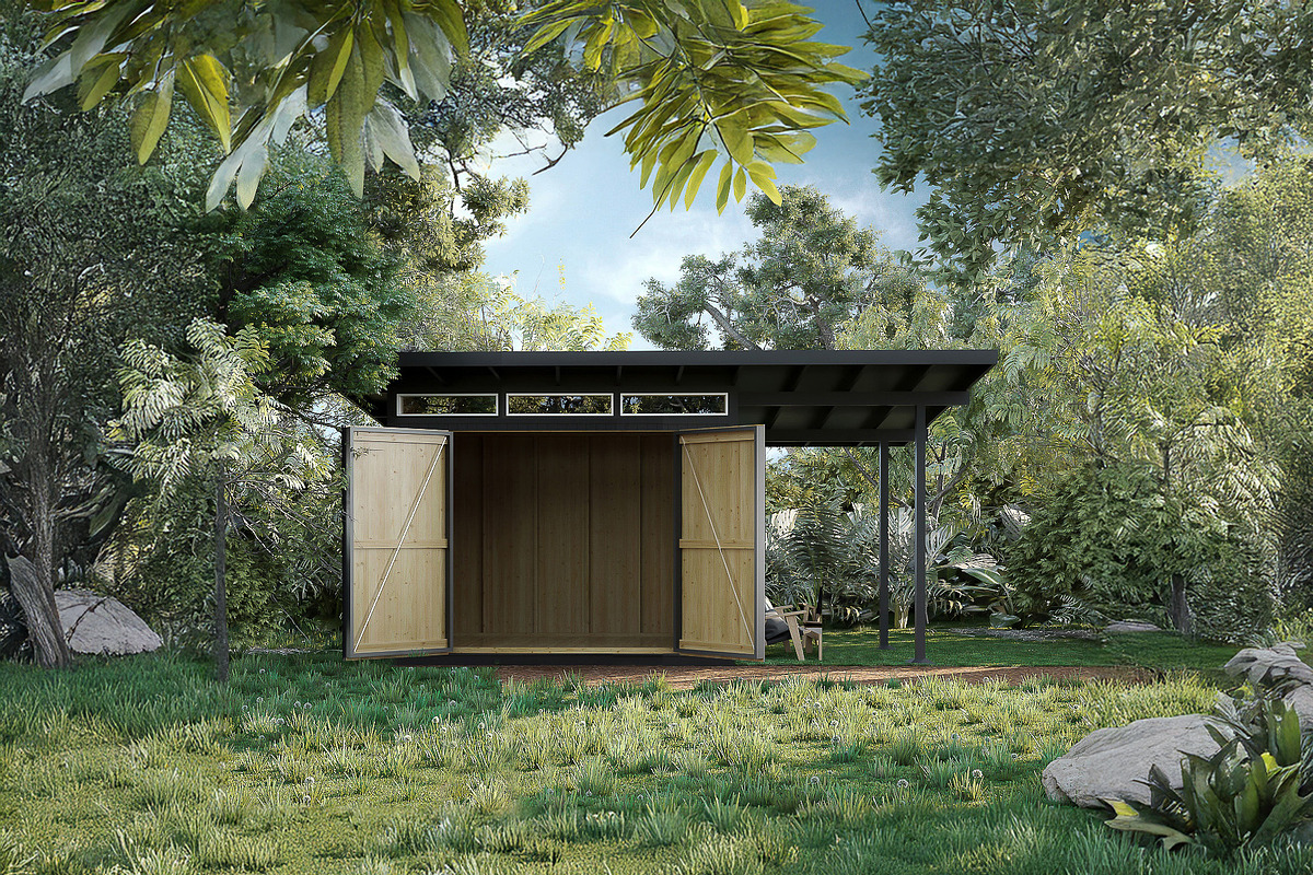 Modern Shed Plans - 8X12 10X12, 8X20, an Object Graphic by elevatedspaces (Photo 4 of 6)