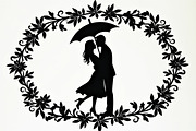 Romantic Couple Holding Umbrella, an Illustration by Amazin_art (Thumbnail 14 of 21)