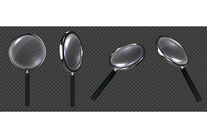 Realistic 3D magnifiers. Search, an Object Illustration by winwin.art