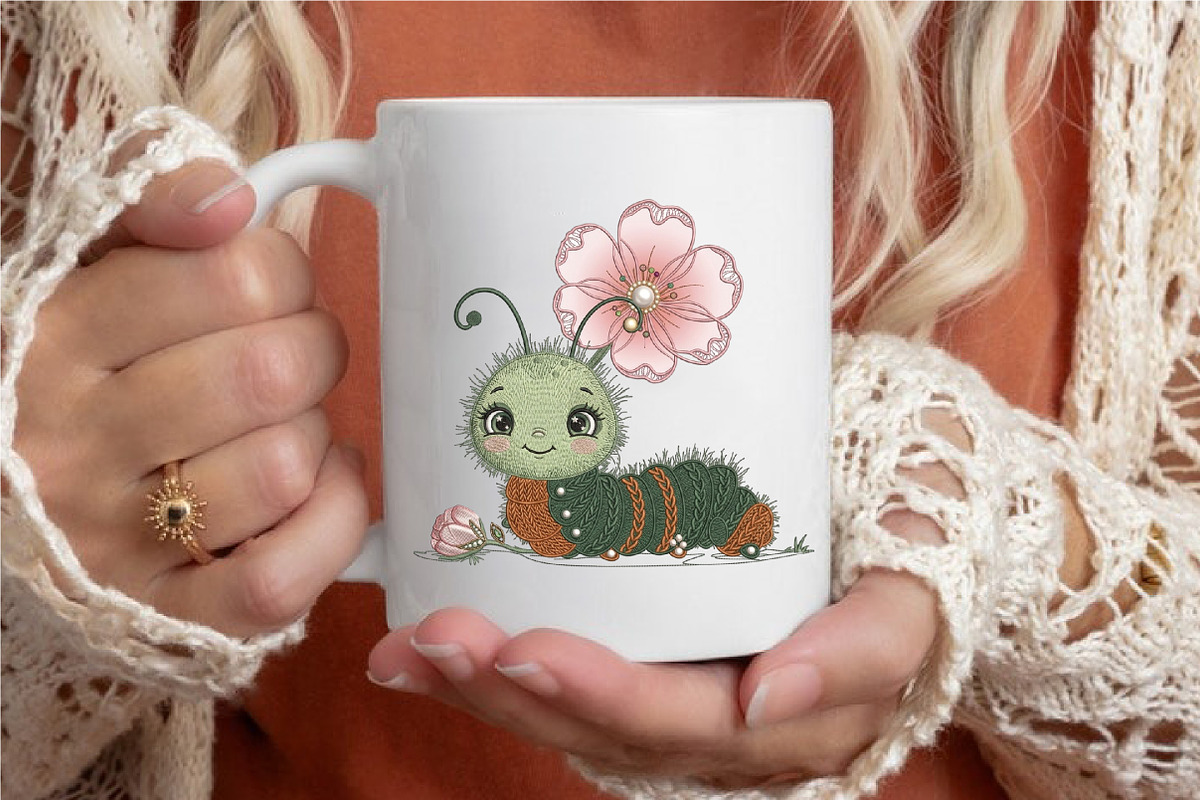 Flower Caterpillar Png Design, a Seasonal Illustration by designcity5 (Photo 4 of 4)