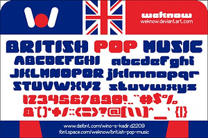 British Pop Music Font