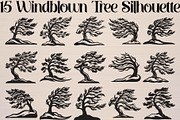 Windblown Tree Silhouette, an Object Illustration by Gfx_Store (Thumbnail 1 of 16)