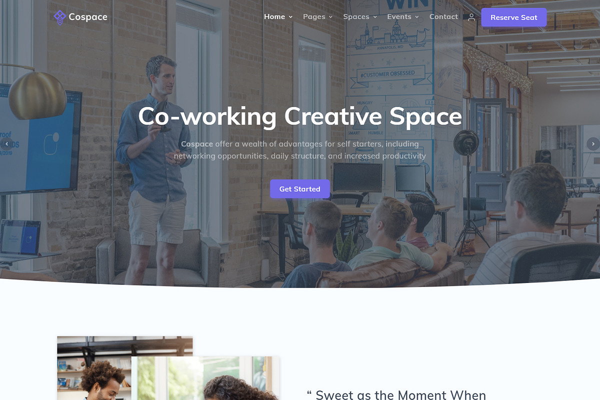 Cospace - Coworking Template, a Bootstrap Template by shreethemes (Photo 4 of 5)