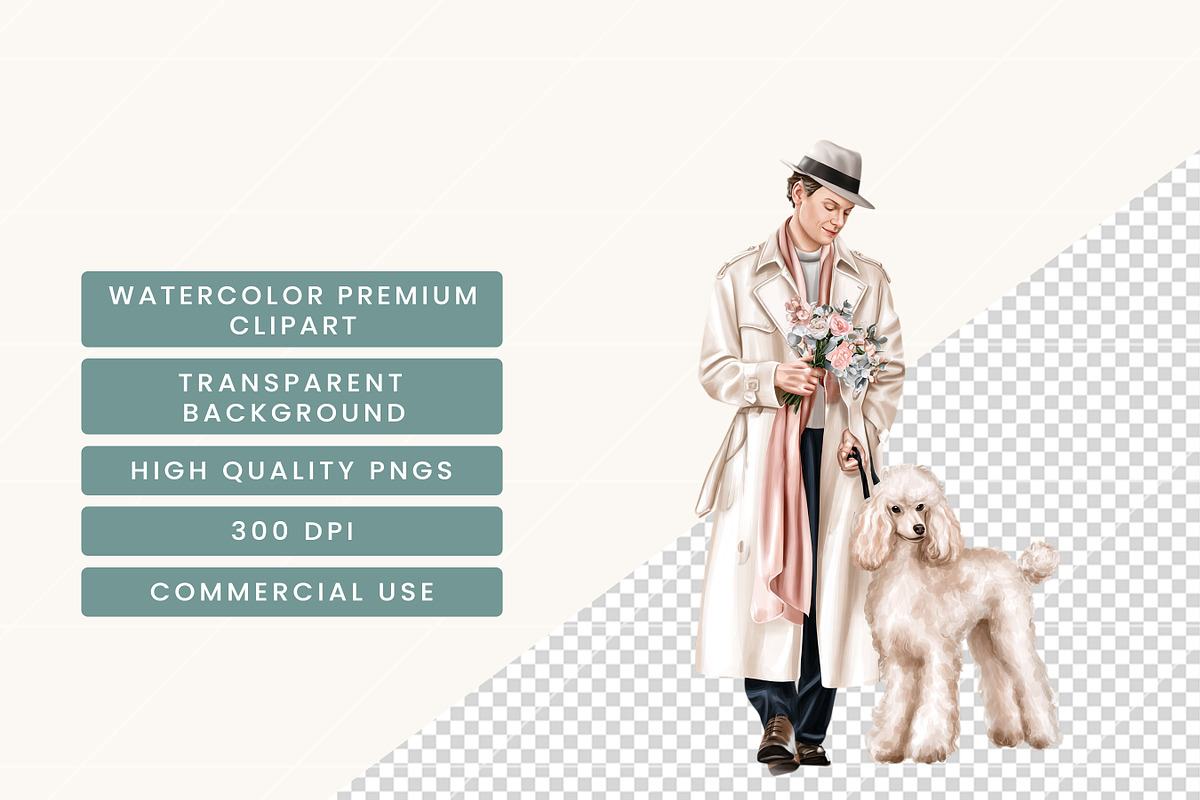 Watercolor French Paris Clipart, an Object Illustration by BusyDaydesign (Photo 7 of 9)