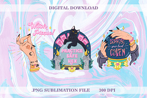 Pastel Halloween Witchy illustration
