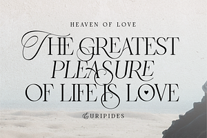 Heaven Of Love Ligature Serif