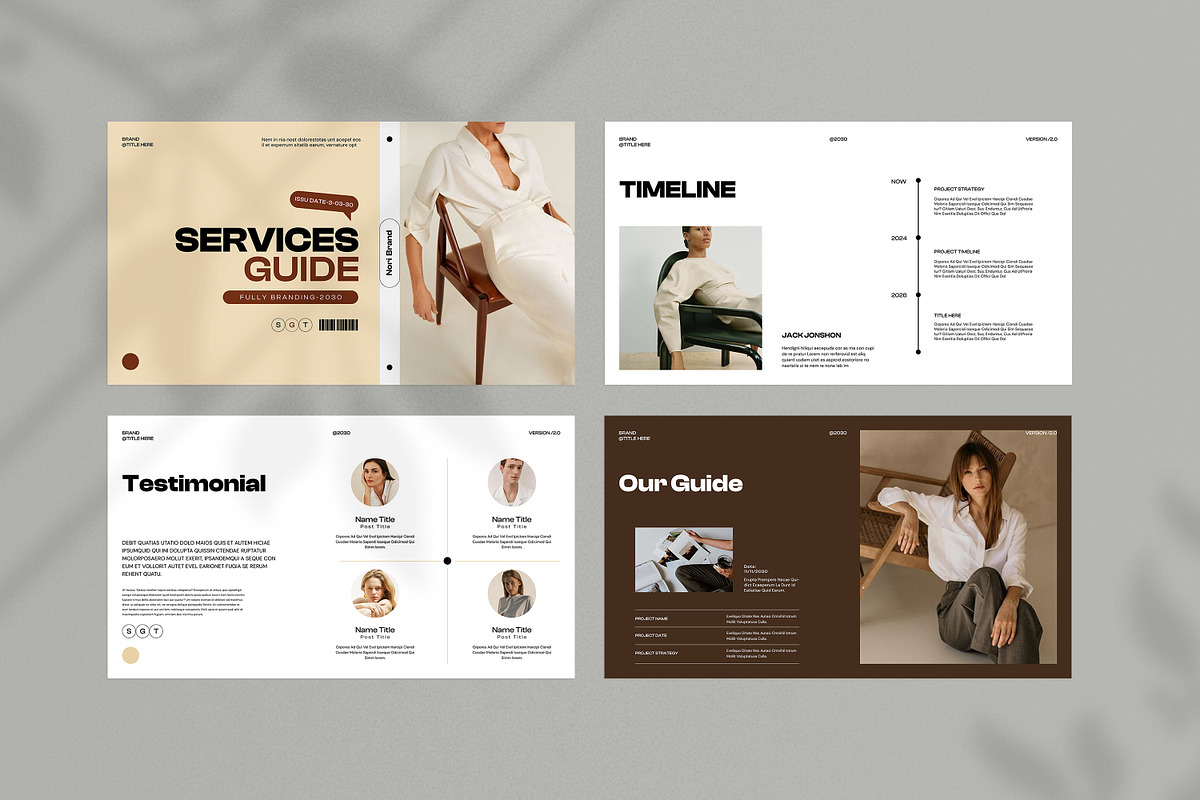 Services Guide Presentation Template, a Presentation Template by ...