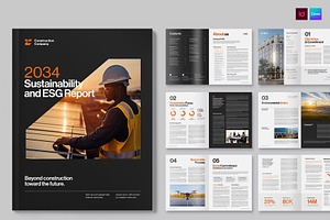 Sustainability Report Template, a Brochure Template by BrandPacks