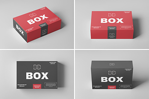 Carton Box Mock-up And Wrapper