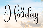 Holiday | Script Font, a Handwritten Font by Scratchones (Thumbnail 1 of 8)