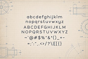Drafting Table - Engineering Font, a Sans Serif Font by HipFonts (Thumbnail 2 of 8)