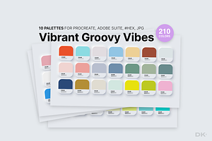 Vibrant Color Swatches For Procreate