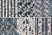 Gothic Black Cat Skeleton Seamless, a Pattern Graphic by Digital Artistic99 (Thumbnail 4 of 8)