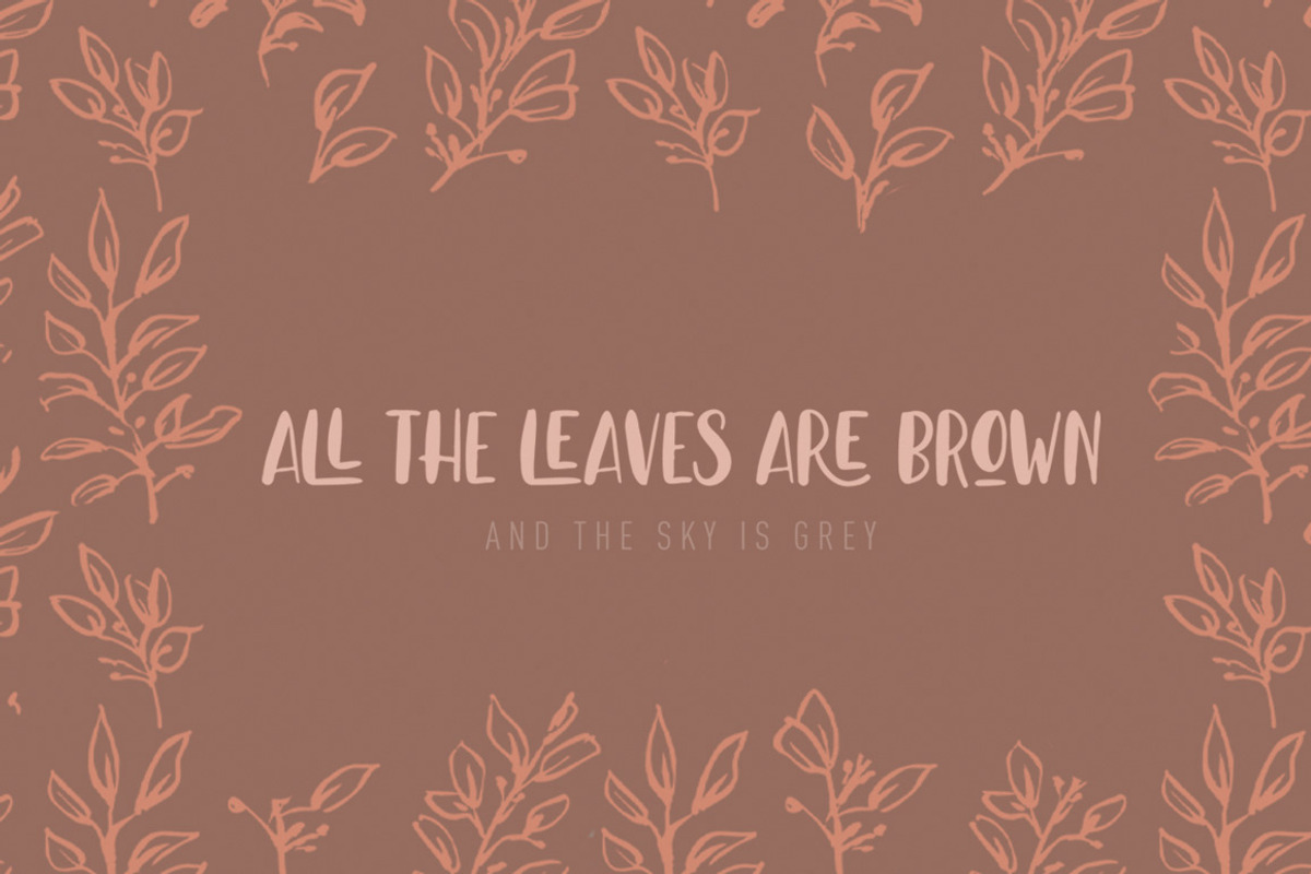 Leaves and Ground - SALE - 60% OFF, a Script Font by StereoType (Photo 7 of 10)
