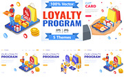 Customer Loyalty Programs Banners, a Person Illustration by TAlex (Thumbnail 1 of 6)