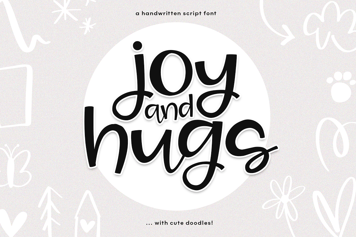 Joy & Hugs - Handwritten Script Font