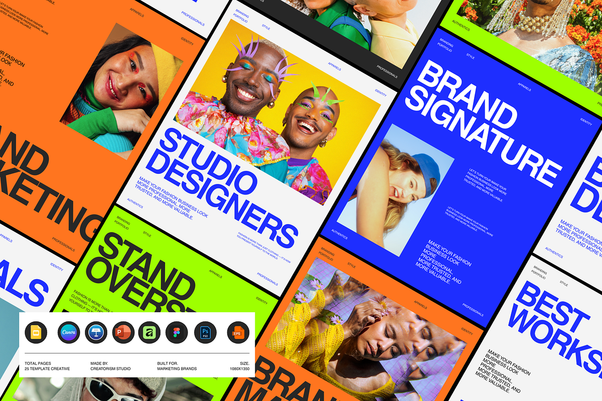 Brand Identity Colorful Social Media, a Social Media Template by Creatorism (Photo 1 of 9)
