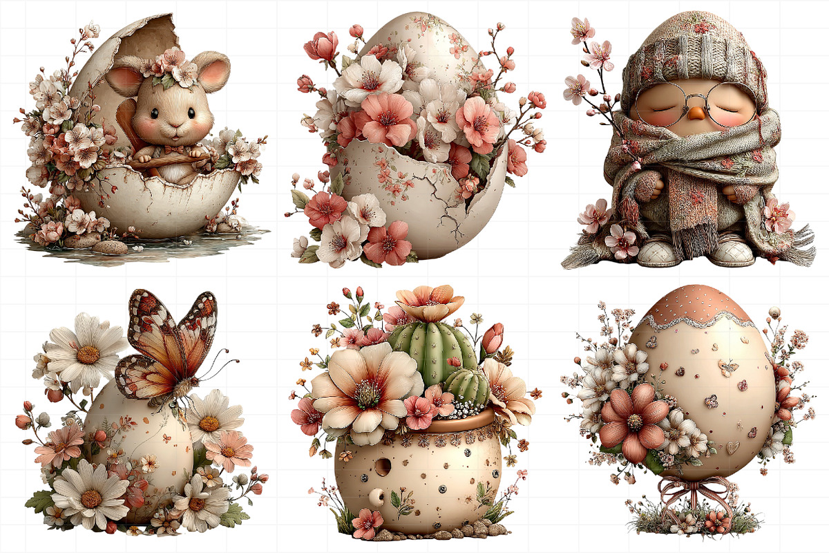 Whimsical Easter Egg Clipart, an Illustration by Daily.Designs (Photo 3 of 7)