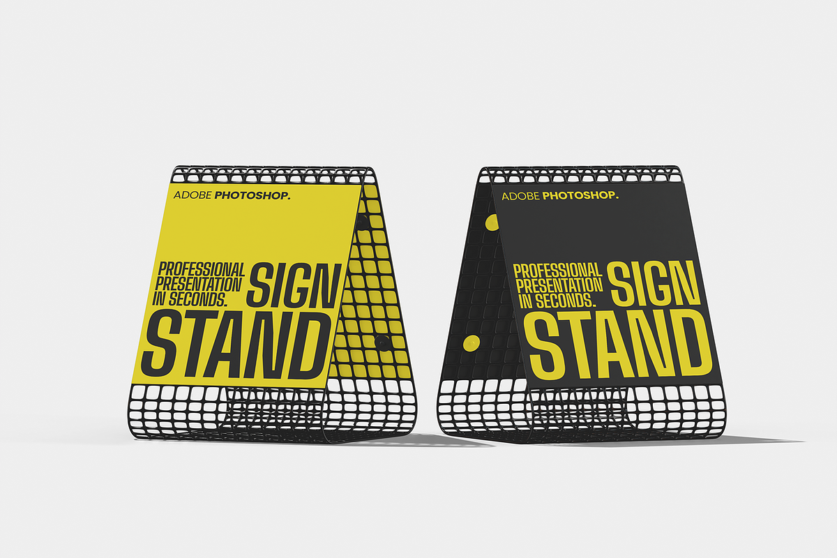 Stand Sign Mockup, an Advertising Mockup by Unerispace (Photo 3 of 4)