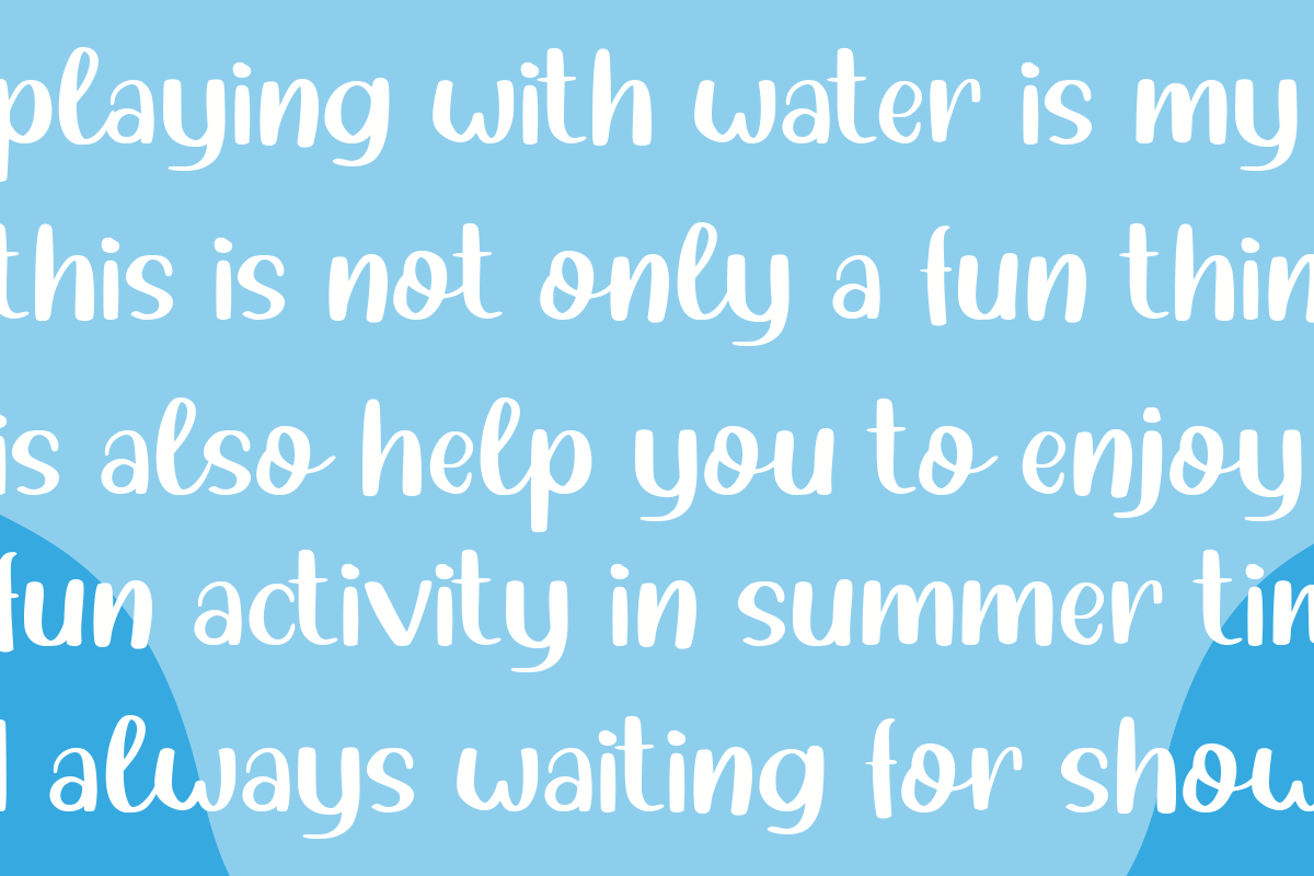 Water Shower | A Cute Font, a Script Font by LetterJos (Photo 6 of 8)