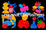 GEOMETRIC ABSTRACT PLASTICINE SHAPES, a Texture Illustration by okchizh (Thumbnail 8 of 14)
