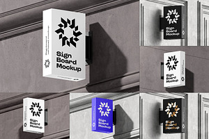 Signboard Vertical Mock-up, an Advertising Mockup by zippypixelstudio