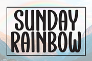Sunday Rainbow | Script Font, a Script Font by Scratchones (Thumbnail 1 of 8)