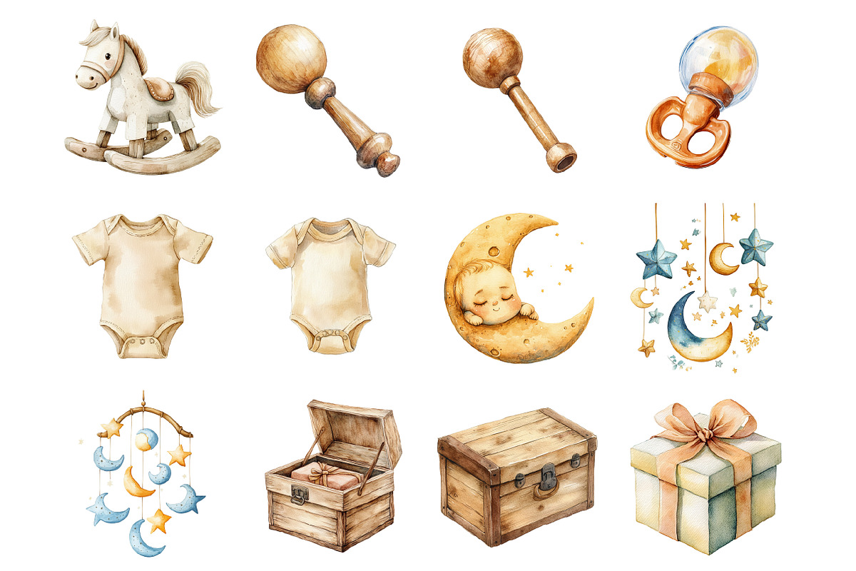 Neutral Baby Watercolor, an Illustration by Design Market (Photo 3 of 3)