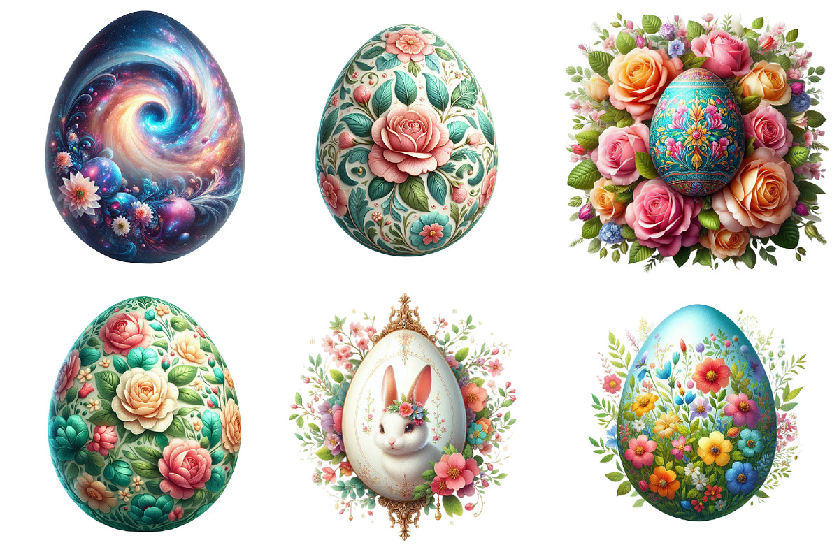Easter eggs clipart bundle, an Illustration by SinaCreation (Photo 5 of 11)