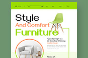 Interior Furniture Landing Page, an UI Kit Template by CreativeShaper (Thumbnail 2 of 6)