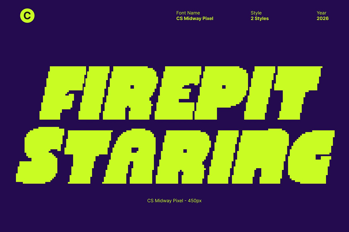 CS Midway Pixel, a Sans Serif Font by Craft Supply Co. (Photo 2 of 8)