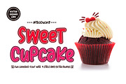 Sweet Cupcake, a Font by MLKWSN (Thumbnail 1 of 13)