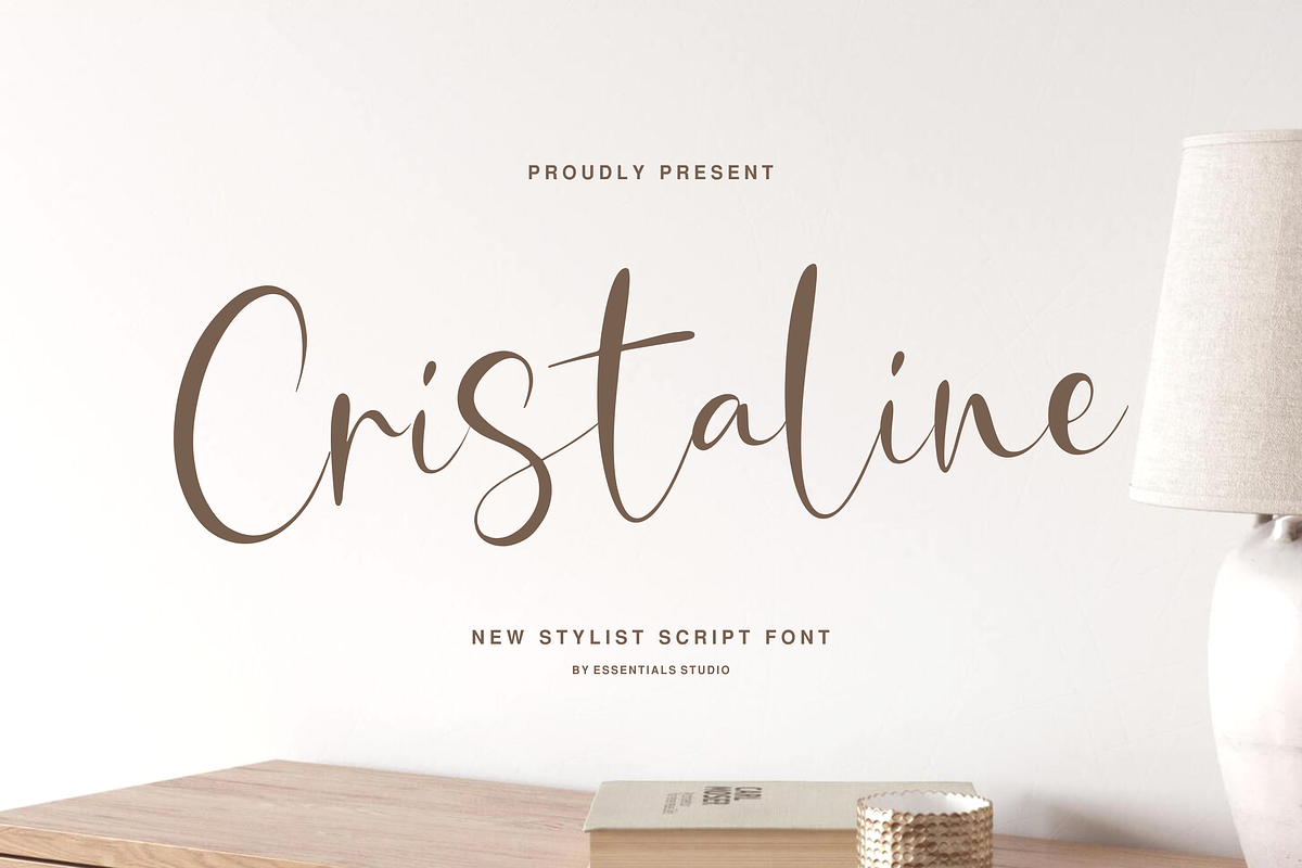 Cristaline - Stylish Script Font, a Script Font by Essentials Studio (Photo 1 of 5)