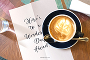 Un Jour Merveilleux - modern script, a Handwritten Font by Roland Huse Design (Thumbnail 5 of 5)